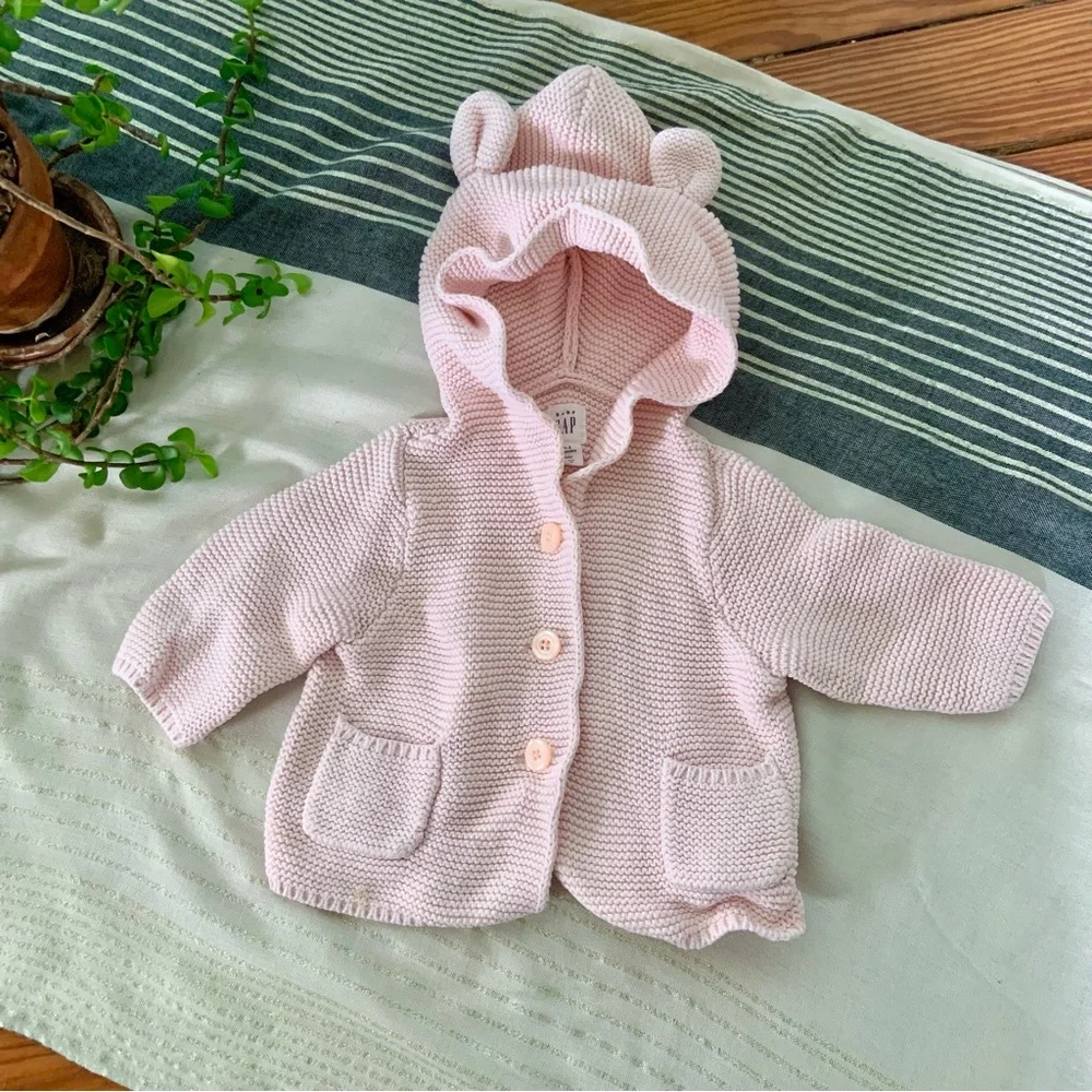 Gap Knit Bear Ears Baby Jacket